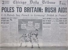 10-1939 WWII September 7 POLES TO BRITAIN AID. FRENCH IN GERMANY. INVADE REICH picture