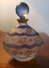 PERFUME BOTTLE - Royal Limited - Cobalt Blue & Gold Stars - Handpainted picture