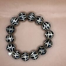 Very Old antique ethnic pyu etched agate  beads natural stone bracelet picture