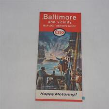 Vintage ESSO Baltimore & Vicinity Road Map 1964 picture