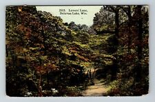 Delavan Lake WI-Wisconsin, Lovers Lane Vintage Souvenir Postcard picture