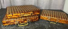 Rare Vintage Chinese Handwoven Bamboo Locking Briefcases (Set of 3) picture