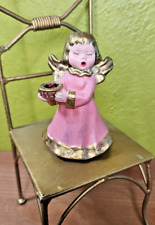 Vintage Bolzano Small Angel Singing Candle Carrier Holder Italy 4 Inch picture