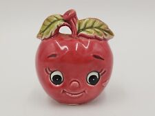 Vintage Enesco Anthromorphic Ceramic Kitchy Apple Toothpick Holder w/Sticker picture
