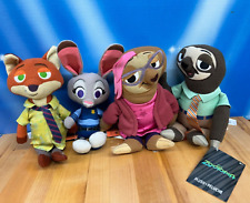 Disney ZOOTOPIA Plush Set Of 4: Nicke Wilde, Judy Hopps, Flash, Priscilla NWT picture