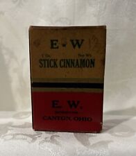 Vintage SEALED Cinnamon Sticks in Box - EW Distributors - Canton OH Fancy Spices picture
