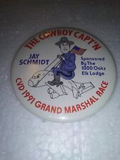 Vintage CVD 1991 Grand Marshal Race The 1,000 Oaks Elk Lodge Pinback picture