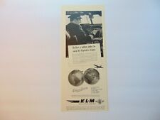 1948 K.L.M. ROYAL DUTCH AIRLINES Globe Captain Flew a Million Miles art print ad picture
