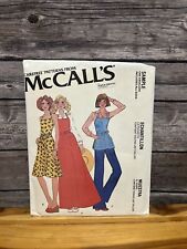 Vintage McCall's Pattern Butcher Apron 70s Wrap Apron Dress Pockets FF NEW 6-20 picture