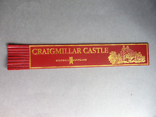 Leather BOOKMARK SCOTLAND Craigmillar Castle Edinburgh Scottish Burgundy Unused picture