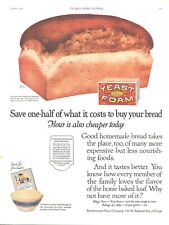 1922 Northwestern Yeast Foam Antique Print Ad Baked Bread Free Booklet picture