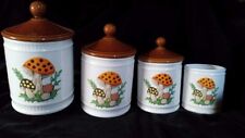 Vintage 1982 Sears-Merry Mushroom-Set of 4 cannisters picture