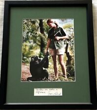 Jane Goodall autograph with Together we make a difference framed with 8x10 photo picture