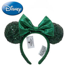New Ears Edition Minnie Mouse Emerald Green Sequins Disney*Parks Ears Headband picture