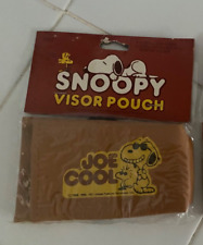 Vintage 1971 Peanuts Snoopy Joe Cool Sunglass Eyeglass Visor Pouch New Brown picture
