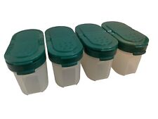 Tupperware MODULAR MATES Small SPICE SET of 4 Green Seals 4 oz ea 1843 picture