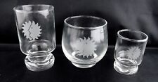 National Airlines Frosted Glasses Sun Face Vintage 1960s Juice, Shot, Roly Poly picture
