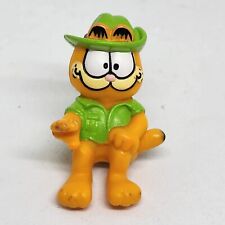 Vintage 1981 Garfield Sitting with Green Shirt & Hat - Figurine picture