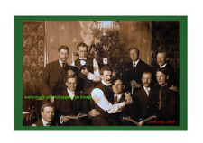 POSTCARD Print / Group of men / Christmas, 1894 picture