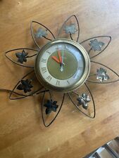 Vintage United Starburst Maple Leaf Clock Model 55 Works picture