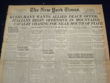 1918 JUNE 26 NEW YORK TIMES - KUEHLMANN WANTS ALLIED PEACE OFFER - NT 9094 picture