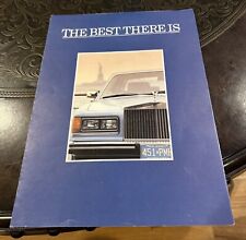 Rolls Royce The Best There Is Pamphlet Brochure Fold Out Ad Vintage 1980’s picture