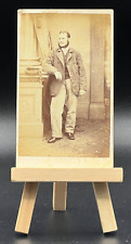CIRCA 1862 CDV PHOTO OF MAN IN TEXTILE SUIT USHERWOOD DORKING UK picture