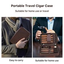 Luxury Handmade Leather Cigar Case 7 Slots Humidor Box Gift For Man Father's Day picture