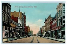 Third Street Winona Minnesota - Interesting Comment - c1910 Antique Postcard picture