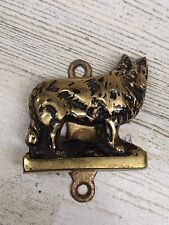 Vintage Small Brass Collie Dog Door Knocker  picture