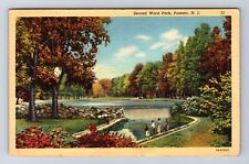 Passaic NJ-New Jersey, Second Ward Park, Children & Falls Vintage c1943 Postcard picture