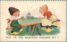 Vintage Postcard 1913 When We Were Baby Kids Together Yet? Childhood Memories picture