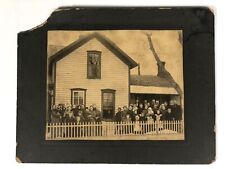 Vintage 1898 Large Cabinet Card Big Family Photo in Front of Their Home picture