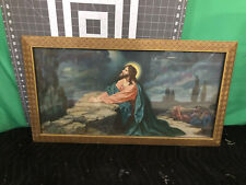 Vintage Catholic Christ print framed religious print 16