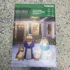 Airblown Inflatable 6.5 FT Wide Nativity Scene Light Up Inflatable. 78