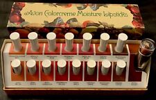Vintage 1970s Avon 16 Colorcreme Moisture Lipsticks and Display Case picture