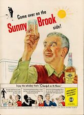 1949 Whiskey Alcohol Sunny Brook 40s Vintage Print Ad Kentucky Golf Locker Room picture