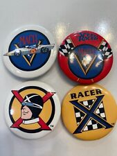Speed Racer + Racer X Pins Bundle Pinback Buttons Lot of 4 Vintage picture