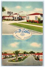 c1940 Villa Motor Hotel & Restaurant Multiview cottage Phoenix Arizona Postcard picture