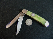 MOORE MAKER--5210--TRAPPER--SMOOTH GREEN BONE--FOLDING KNIFE--MATADOR,TX picture