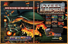Steel Empire Flying Edge Sega Genesis - 2 Page Video Game Print Ad Poster 1992 picture