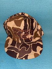 VTG Budweiser Shoalwater Bay Club Green Army Camo Camouflage Trucker Cap Fishing picture