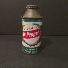 Vintage Dr Pepper Cone Top Soda Can W/ Attached Bottle Cap 6 oz RARE HTF picture