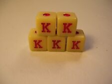 Vintage Spanish Poker Dice Set Dado's 5/8 inch each Great set of old dice picture