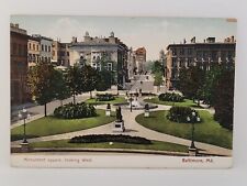 Postcard Baltimore Maryland Monument Square Looking West UDB picture