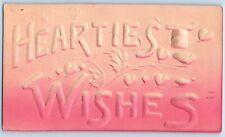 Beaverton Oregon OR Postcard Heartiest Wishes Airbrushed Embossed 1909 Antique picture
