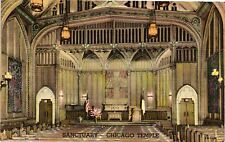 VTG Postcard- H448. CHICAGO TEMPLE SANCTUARY. UnPost 1930 picture