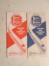 Lot of 2 Public Time Tables Kansas City Southern Apr 1966 and Oct 1966 picture