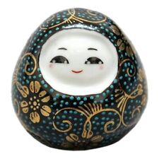 NEW Daruma Doll Kutani Ware Black 6cm Japanese Amulet for Good Luck from Japan picture
