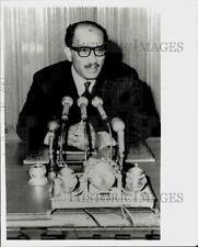 1970 Press Photo United Arab Republic President Anwar Sadat Makes Speech, Cairo picture